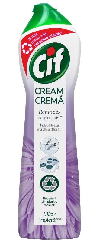 Cif - Cream, microcrystalline milk cleaner, Lila Flowers, net weight: 780g  - POLKA Health & Beauty