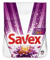 SAVEX Прах за цветно пране 2 IN 1 COLOR 20 пранета, 2 кг.