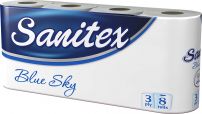 SANITEX Тоалетна хартия Blue Sky, 8 бр.