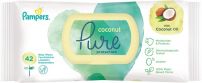 PAMPERS COCONUT PURE PROTECTION Бебешки мокри кърпи, 42 бр