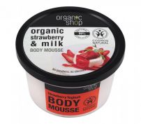 ORGANIC SHOP Мус за тяло с ягоди и мляко, 250мл 