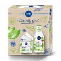 NIVEA NATURALLY GOOD Подаръчен комплект Дневен крем , 50 ml + Мицеларна вода, 400 ml