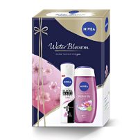 NIVEA WATER BLOSSOM Подаръчен комплект Дeo Спрей дамски Invisible on Black & White Clear, 150 ml + Душ гел Water Lily & Oil, 250 ml