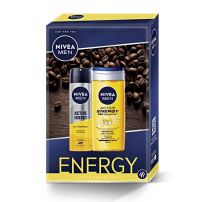 NIVEA MEN ENERGY Подаръчен комплект Deo Спрей мъжки Active Energy, 150 ml + Душ-гел Active Energy, 250 ml