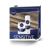 NIVEA MEN SENSITIVE SHAVE Подаръчен комплект Балсам за след бръснене Sensitive, 100 ml + Пяна за бръснене Sensitive, 200 ml