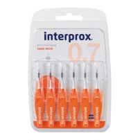DENTAID INTERPROX 4G supermicro 0.7mm, ISO 1 Интердентални четки за зъби, 6 бр./оп.