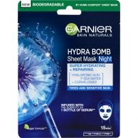 GARNIER SKIN NATURALS Hydra Bomb  Нощна хартиена маска