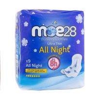 MOE28 ALL NIGHT Нощни дамски превръзки, 9 бр.