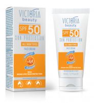 VICTORIA BEAUTY SPF50 Слънцезащитен крем, 50 мл