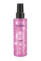 LA RIVE LOVELY PEARL  Парфюмен спрей за тяло с блясък, 200 мл сърца - наситено розов 