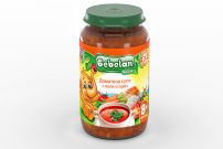 BEBELAN Пюре доматена супа пиле и ориз 8+м, 220 гр