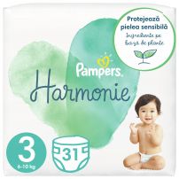 PAMPERS HARMONIE Бебешки пелени за еднократна употреба размер 3, 6-10кг., 31бр.