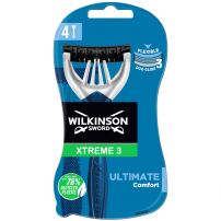 WILKINSON SWORD EXTREME 3 ULTIMATE PLUS Мъжка самобръсначка за еднократна употреба, 4 бр.