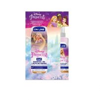 ON LINE DISNEY Комплект Шампоан Princess Rapunzel + Душ-гел и пяна за ваня 3в1, 400 мл + Спрей за разресване наа коса, 200 мл 