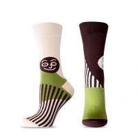 HAPPY FOOTTOPIA DESIGN Чорапи зелено лице памук 35-38 