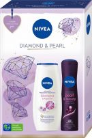 NIVEA DIAMOND & PEARL Комплект Део спрей, 150 мл + Душ гел, 250 мл