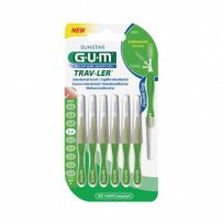  GUM Интердентални четки за зъби конус зелени 1.1 мм, 6 бр. 