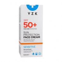 VZK SUN PROTECTION Слънцезащитен крем за лице за чувствителна кожа SPF 50+, 50 мл