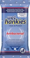 WET HANKIES CLEAN Антибактериални мокри кърпи за ръце, 15бр.