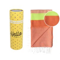 HELLO TOWELS Памучна кърпа Neon оранжево / зелено, в подаръчна кутия