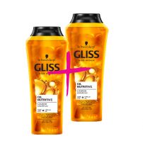 GLISS OIL NUTRITIVE Шампоан за дълга и цъфтяща коса, 2 бр x250 мл.