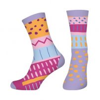 HAPPY FOOTTOPIA Чорапи линии лилави 80% памук, 35-38