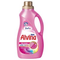 ALVINA COLOR 2in1 Течен перилен препарат за цветни тъкани с омекотител, 22 пранета