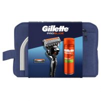 GILLETTE PROGLIDE Комплект система за бръснене с 2 ножчетa +  гел за бръснене, 200 мл и несесер