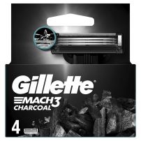 GILLETTE MACH3 CHARCOAL Ножчета за система за бръснене, 4 бр.