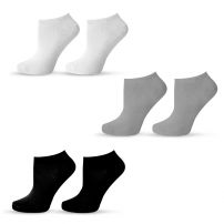 HAPPY FOOTTOPIA BASIC NO SHOW Чорапи памук бял, сив, черен  39-42, 3 БР. 