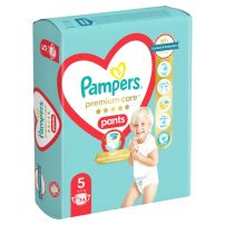 PAMPERS PREMIUM CARE PANTS Бебешки гащички за еднократна употреба Junior размер 5, 12-17 кг.,  34 бр.