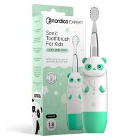 NORDICS Детска звукова четка за зъби зелена панда, 1 бр.