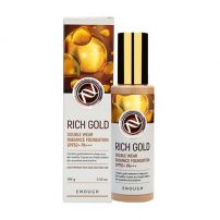ENOUGH Premium Rich Gold Double Wear Radiance Фон дьо тен SPF50+ PA+++ цвят 21 със златни частици, хиалуронова киселина, бета-глюкан, 100мл.