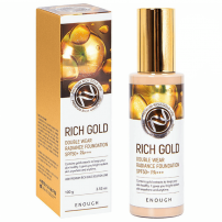 ENOUGH Premium Rich Gold Double Wear Radiance  Фон дьо тен SPF50+ PA+++ цвят 13 със златни частици, хиалуронова киселина, бета-глюкан, 100мл.