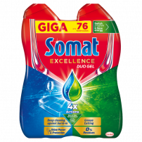 SOMAT GIGA Excellence Duo Гел за съдомиялна, 2X38 измивания