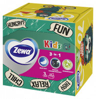 ZEWA 3D ZOO BOX KIDS Кърпички за лице 3 пласта, 60 бр.