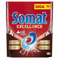 SOMAT Excellence 4in1 Таблетки за съдомиялна, 60 бр.