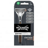 WILKINSON QUATTRO ESSENTIAL 4 VINTAGE Мъжка система за бръснене, 1 бр. + 4 ножчета