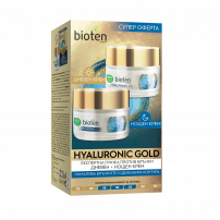 BIOTEN HYALURONIC GOLD Дневен+Нощен крем за лице, 50мл.