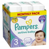 PAMPERS Пелени Актив Бейби Размер 3 X208, 6-10кг