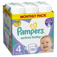 PAMPERS Пелени Актив Бейби Размер 4 X180, 9-14кг