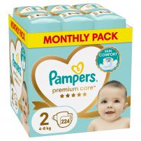 PAMPERS Premium Care Пелени Размер 2, 4-8 kg, 224 бр.