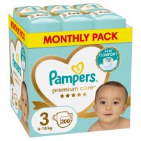 PAMPERS Premium Care Пелени Размер 6 kg-10 kg, 3, 200 бр.