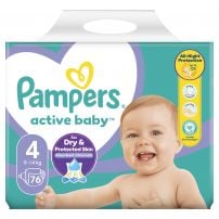 PAMPERS Active Baby Пелени до 12 часа защита Размер 4, 9kg-14kg