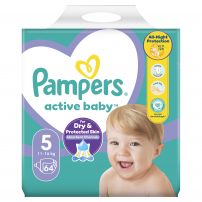  PAMPERS Active Baby Пелени размер 5, 11-16 kg, 64 бр.