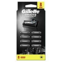 GILLETTE Mach 3 Charcoal Ножчета за бръснене, 8 бр.