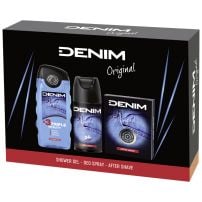 DENIM ORIGINAL Комплект Автършейв балсам, 100 мл + Део спрей, 150 мл + Душ гел, 250 мл