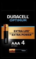 DURACELL  Optimum AAA Батерия, 4 бр