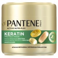 PANTENE  Pro-V Smooth & Sleek Keratin Protect Маска за непокорна коса, без блясък, 300 ml