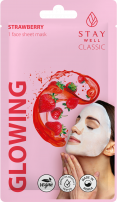 STAY Well Classic STRAWBERRY Glowing Шийт маска за лице с Ягода, 22гр